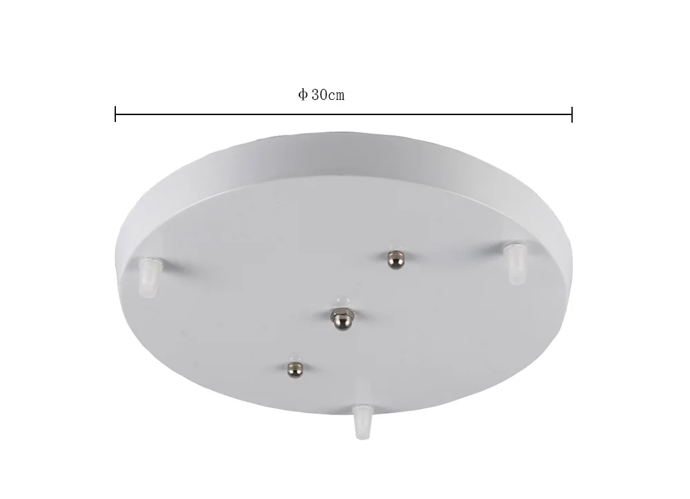 White Round B043-W Три лампы лампа база подвесные светильники фитинги высокого качества аксессуары для освещения черный белый круглый прямоугольный осветительный аксессуар - Цвет: White Round B043-W