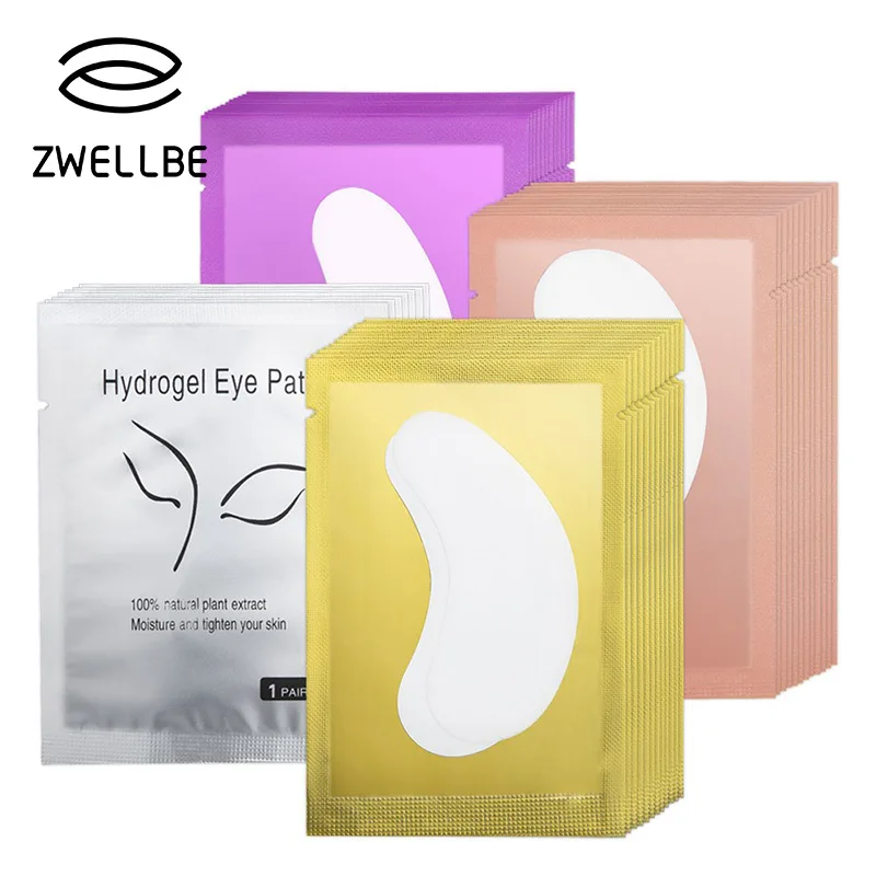 Zwellbe 10/20/50 пар глазные Пластыри для бумажные накладки для наращивания ресниц 4 цвета привитые кругов под глазами колодки Советы наклейки инструменты для макияжа