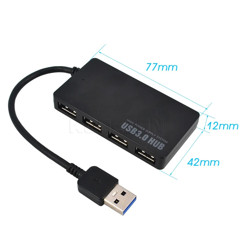 Kebidu Высокоскоростной USB 3 0 концентратор 4 порта USB3.0 разделитель адаптер 5 Гбит/с