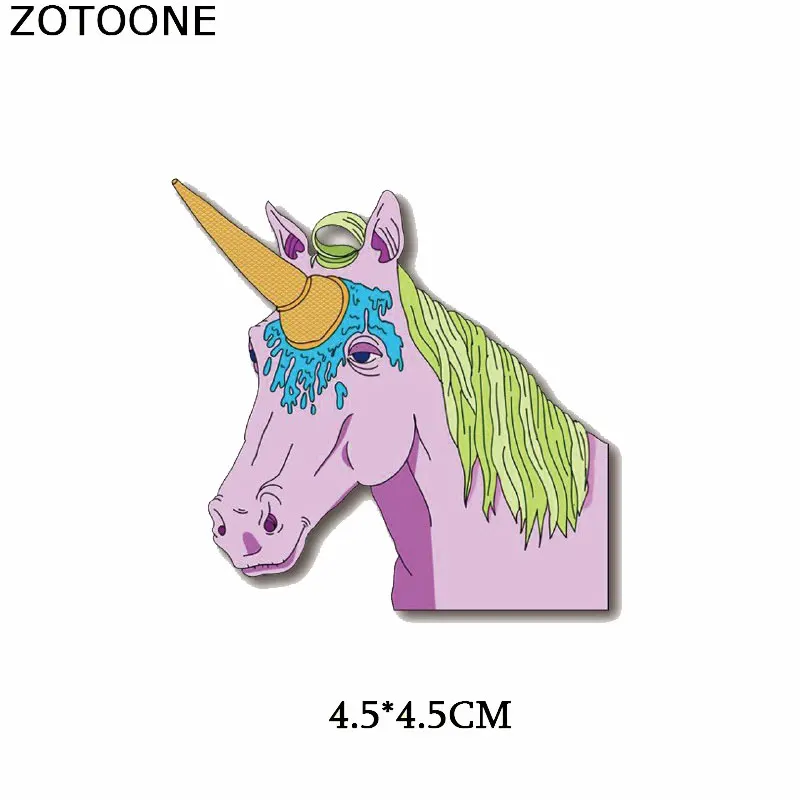 28 ZOTOONE/милые нашивки в виде животных, набор, железные Переводные нашивки в форме единорога для девочек, детская одежда, печатные DIY виниловые наклейки для переноса тепла - Цвет: 28
