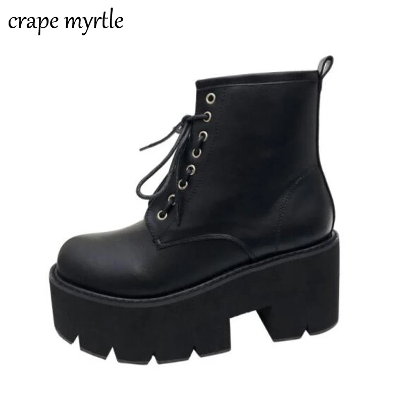 

Ботинки женские на шнуровке, до щиколотки, на высоком каблуке