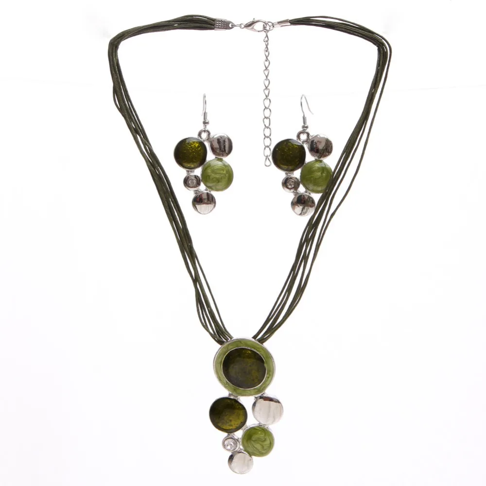 Женский комплект из колье серёг и кольца|necklace earring holder|necklace deathnecklace ring sets |
