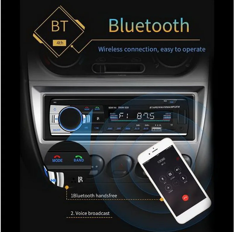 1 Din 4 &quotАвтомобильный Радио MP3 аудио плеер FM дистанционное управление AUX LCD U диск в