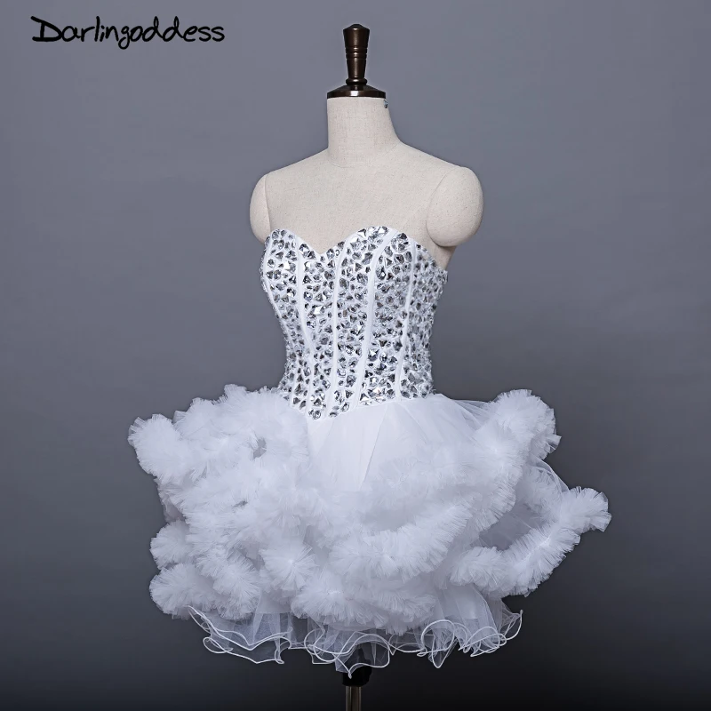 Элегантные Короткие Мини коктейльные платья 2017 плюс размер со стразами