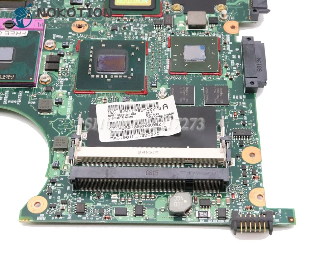 NOKOTION для hp Compaq 6520s 6820s серия материнская плата для ноутбука 456613-001 456610-001456613-001 материнская плата PM965 Бесплатный процессор