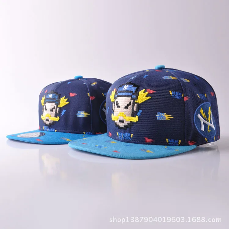 New Product Parent-child cap Korean Pattern Children Hats Baseball Cap Flat Hat Cartoon Robot Sun | Аксессуары для одежды