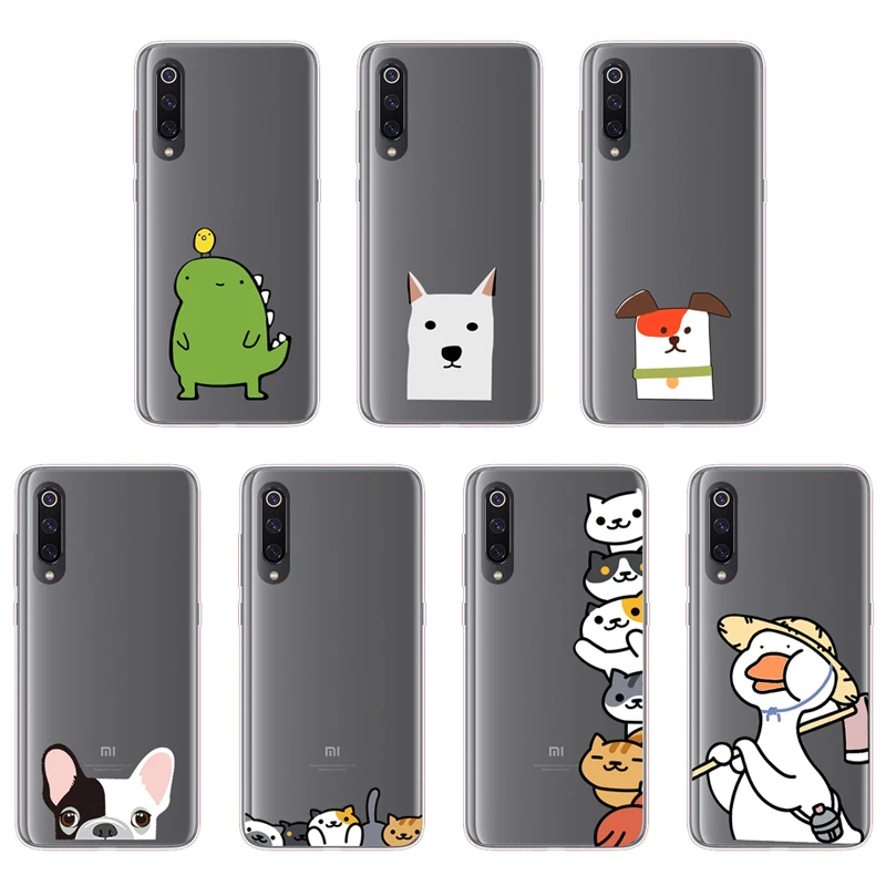 Милый ТПУ чехол для XiaoMi Mi 9 8 Pro SE Lite 6 5 5S Plus A1 A2 A3 мягкий прозрачный силиконовый