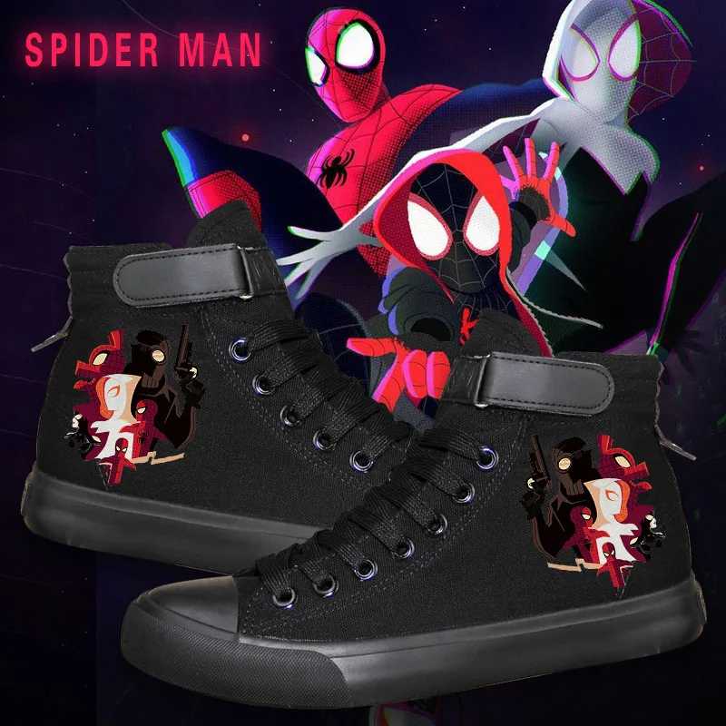 Мода Человек-паук холщовая обувь для учеников кроссовки супергерой Marvel Мстители