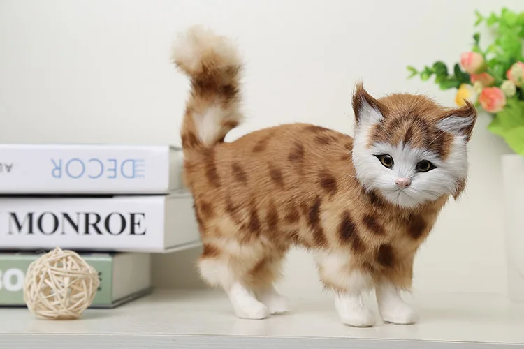 Реалистичная стоящая модель кошки естественного цвета 23x9x20 см|simulation cat|cats simulationcat