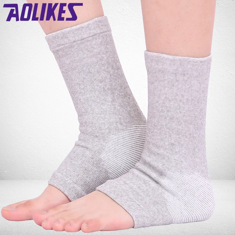 AOLIKES 1 шт. эластичный бандаж для поддержки лодыжки, спортивный бандаж для защиты лодыжки, бамбуковый бандаж для лодыжки, защитный бандаж для бадминтона