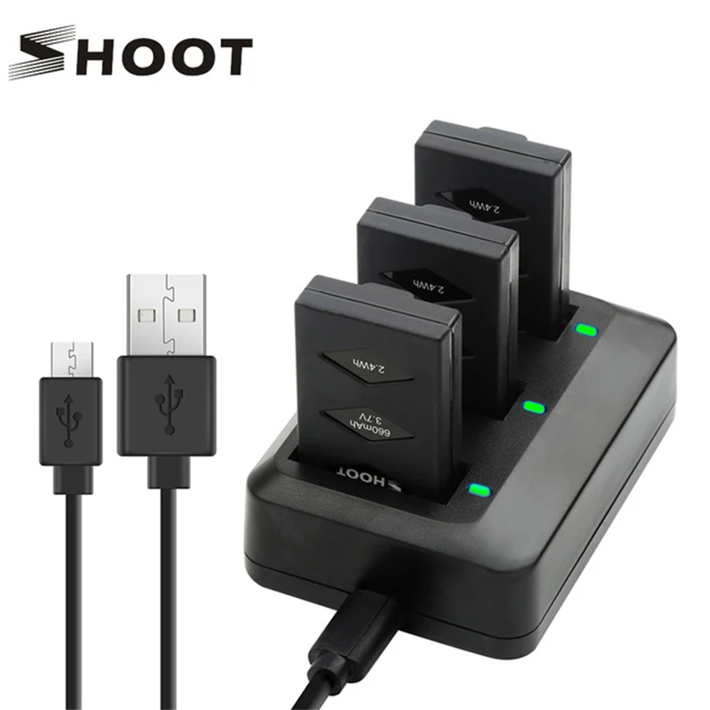 SHOOT 3 шт 7 V 660mAh 20C Li po аккумулятор с зарядным устройством набор для попугая прыжки
