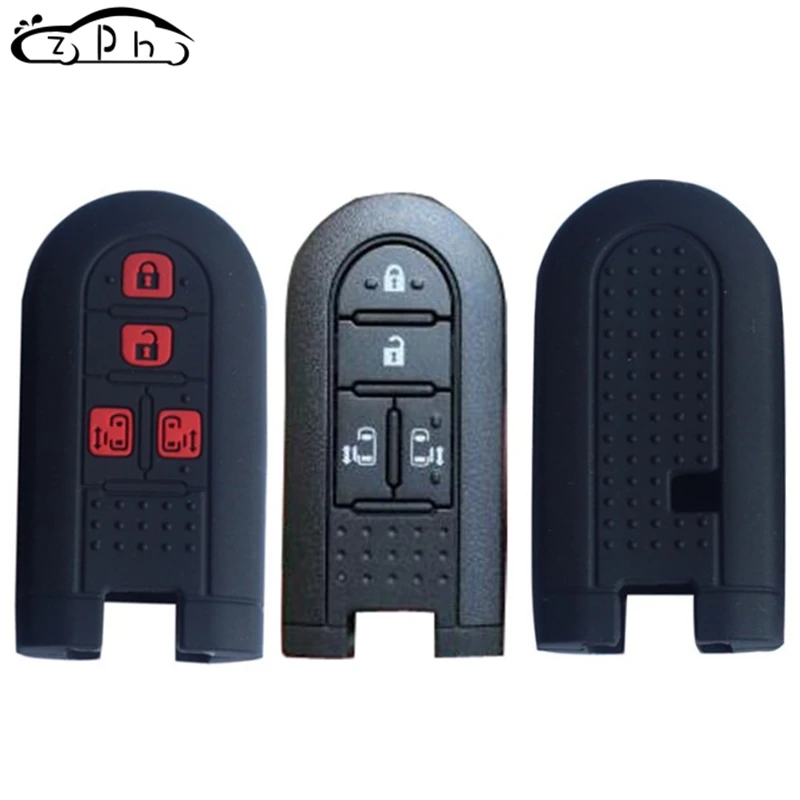 

4 Button Silicone Car Key Case Cover for Toyota Daihatsu Tanto LA600S Move Custom LA150S Moovecanvas LA800S Tanto LA600S Ke