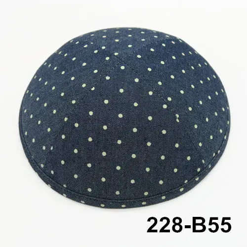 При покупке более 5 лотов(50 шт.) будет скидка 10% Джинсовые 19 см kippots Kipa Skullies kippa beanie Kippah jeus Yarmullka - Цвет: 228B55