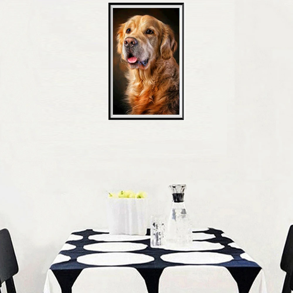 2019 Full Square Diamond Embroidery 5D DIY Painting Animal Dog Cross Stitch Christmas Gifts Home decor | Дом и сад