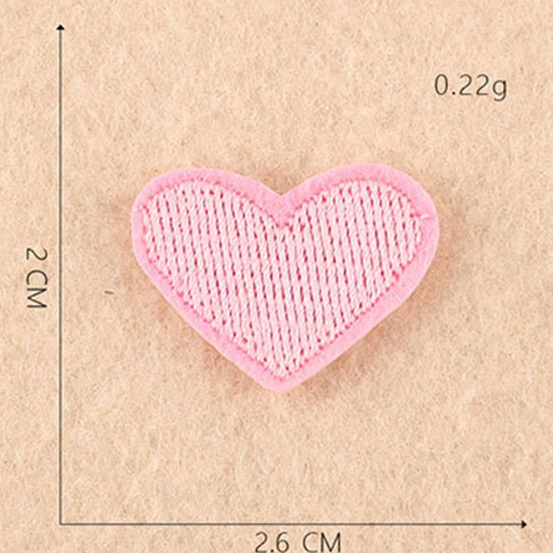 5 шт 20 цветов мини сердце любовь DIY вышитые патч для детей Одежда Обувь мешок украшение ремонт отверстие железа на одежде аппликации - Цвет: Pink 5pcs