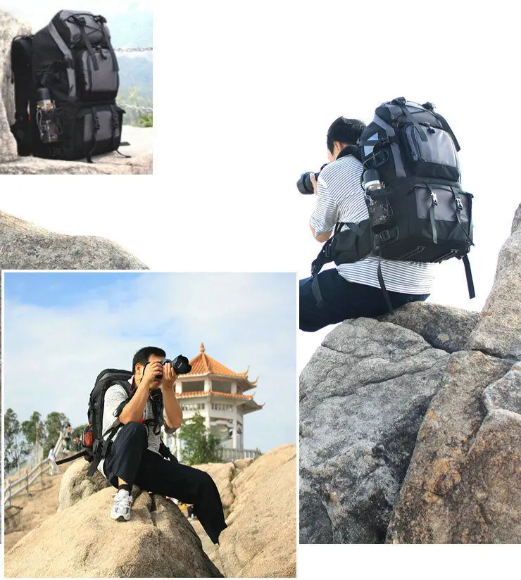 Новая Профессиональная Большая сумка для камеры 40 л чехол рюкзак DSLR SLR Nikon Canon Sony