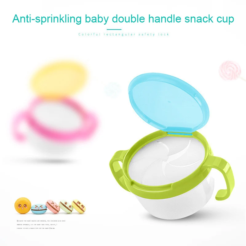 Child Kids Baby Dishes Bowl Anti Spill Double Handle Non Spilling For Snacks Candy Biscuit BM88 | Мать и ребенок
