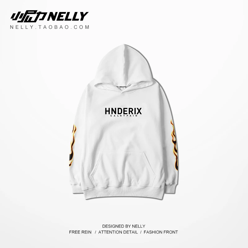 NELLY Осень зима 2019 толстовка с длинным рукавом и изображением пламени