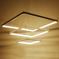 modern square pendant light luminaire suspendu moderne pendant lamp metal white hanging lamp home lighting fixture