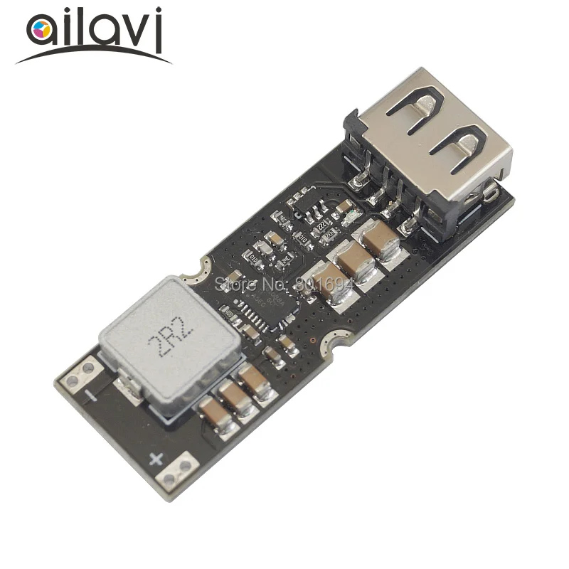 DC-DC Повышающий Модуль 3.2V3.7V4.2V до 5V9V12V Одиночная литиевая батарея повышающее напряжение USB QC2.0 QC3.0 FCP Быстрая зарядка конвертер