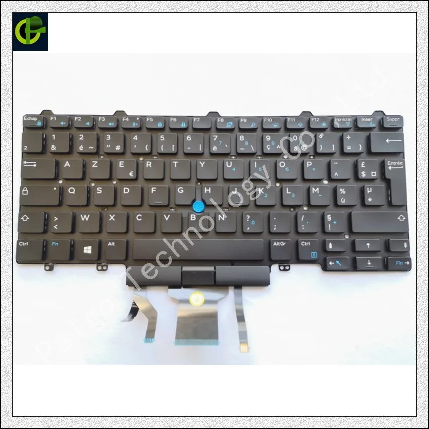 Клавиатура с французской подсветкой Azerty для Dell Latitude 5480 5488 7480 E5480 E5488 E7480 7490 5490 E7490