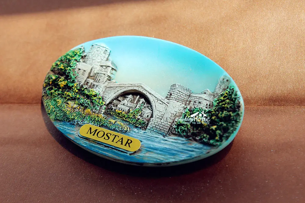 Bosnia and Herzegovina Mostar Tourist Travel Souvenir 3D Resin Fridge Magnet | Дом и сад