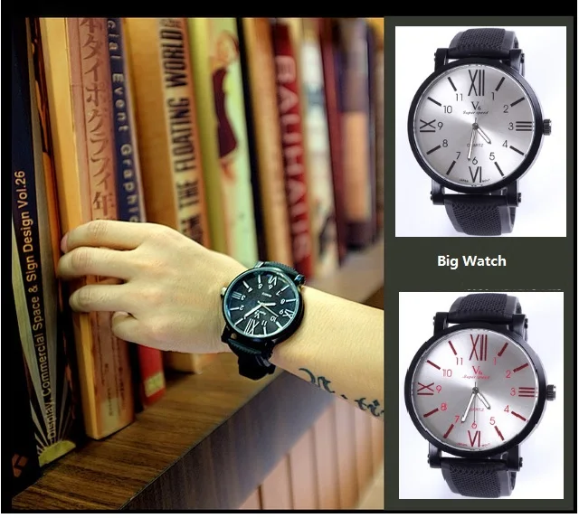 2015 Fashion watches New 50mm Large dial watch Men and women retro vintage Big face quartz Wristwatches | Наручные часы