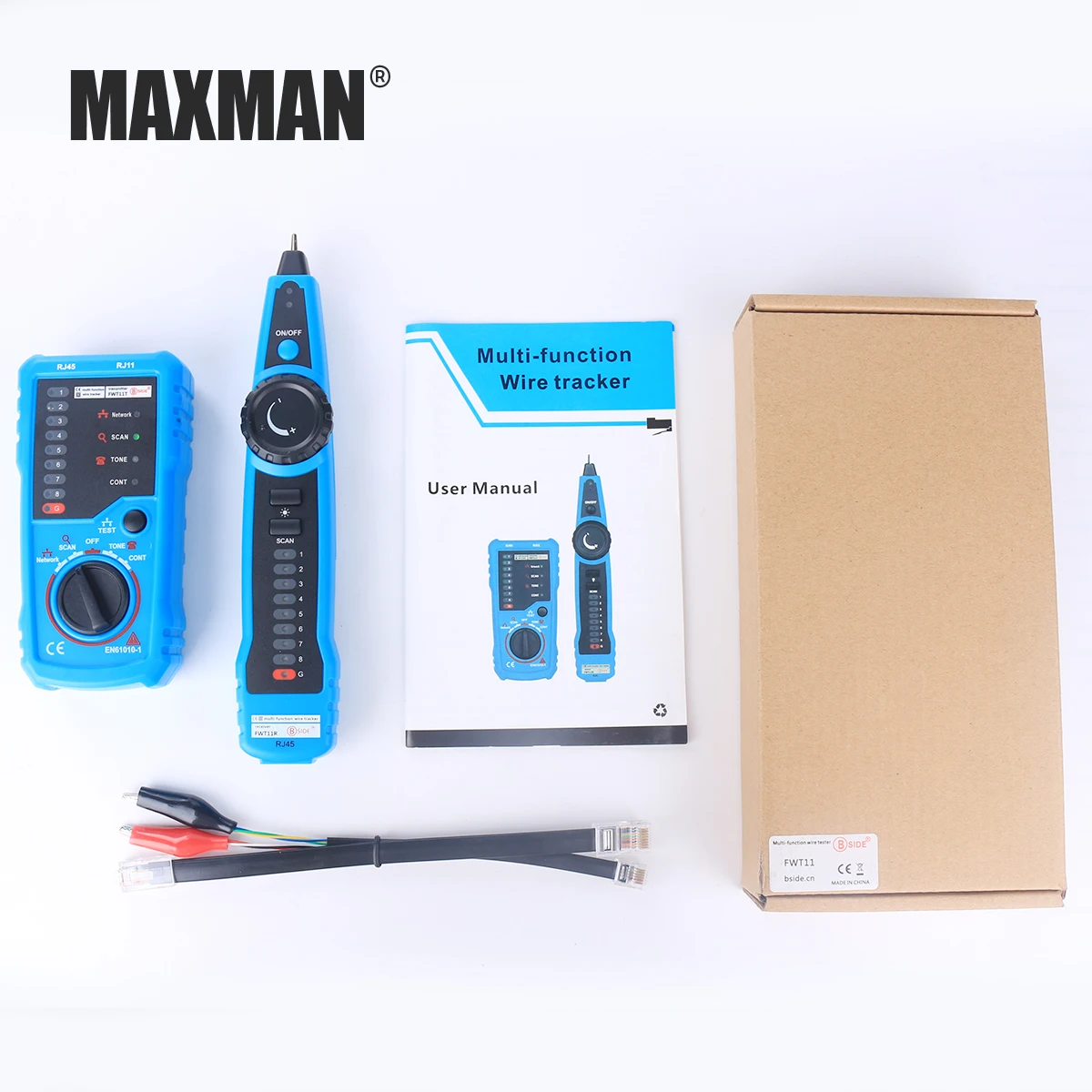 

MAXMAN Network Cable Line Tester FWT11 Anti-interference Line Finder Foreign Trade Network Cable Phone Detection Line Checker