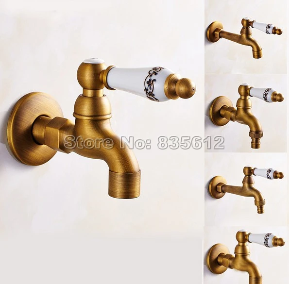 

Смеситель для стиральной машины с античной латунной керамической ручкой/садовый водопроводный кран/смеситель для швабры/смеситель для бассейна/раковина для стирки краны для холодной воды Wav