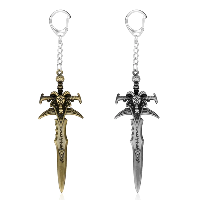 WOW игры World of военных кораблей брелок демон Ван Frostmourne меч оружие кинжал для ключей