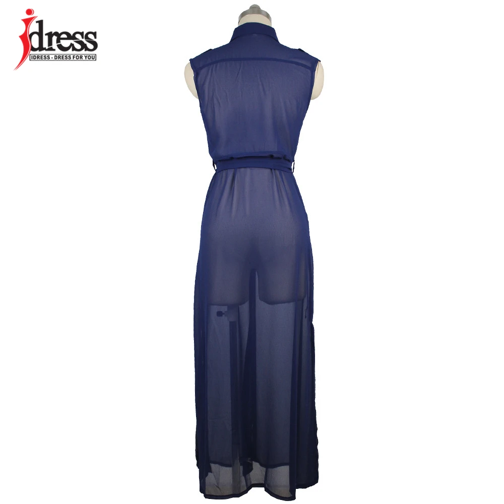 Платье рубашка IDress женское шифоновое на пуговицах Элегантное повседневное