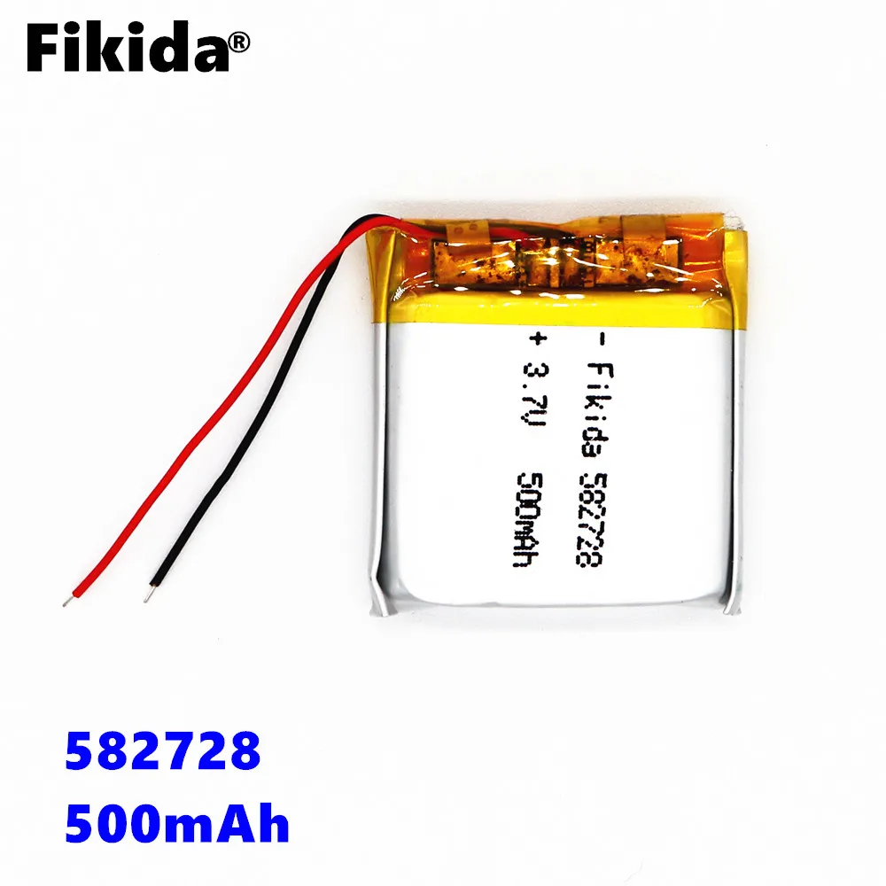Fikida 582728 3 7 В 500 мАч литий-полимерный литий-ионный аккумулятор для - Цена: 