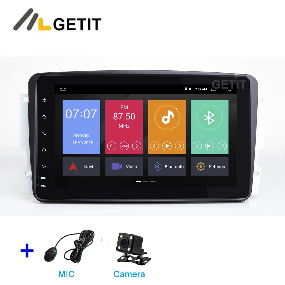 DSP MIC CAM Ips " Android 9 автомобильный Радио стерео аудио медиа gps для Mercedes Benz CLK W209 W203 W463 W208 Wifi Bluetooth - Цвет: DSP MIC CAM