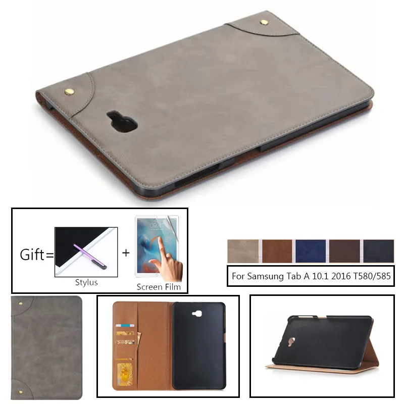 Кожаный чехол в стиле ретро для Samsung Galaxy Tab A A6 10 1 дюйма 2016 дюйма|for samsung galaxy tab|tab asamsung
