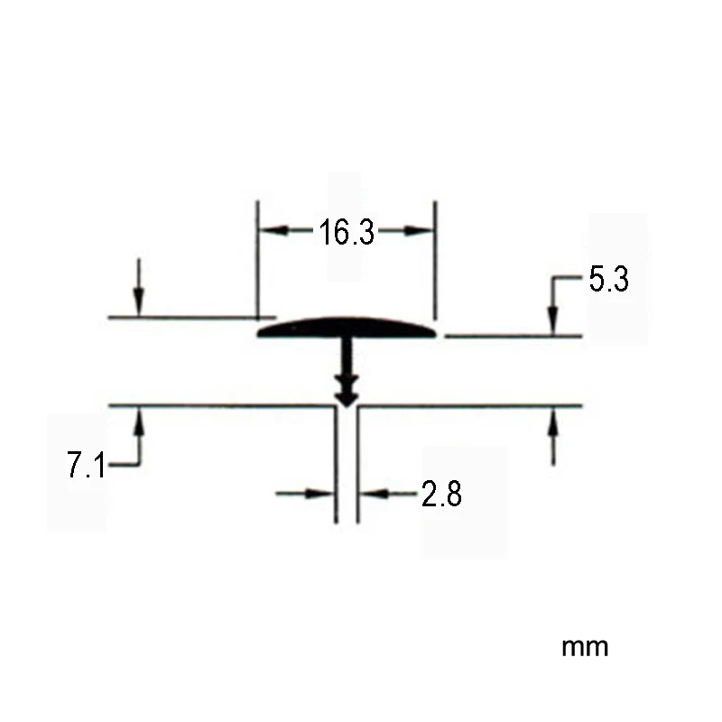 20 футов 6 м длина 5/8 &quot16 мм Ширина черный пластик T Molding литье для аркадной игры