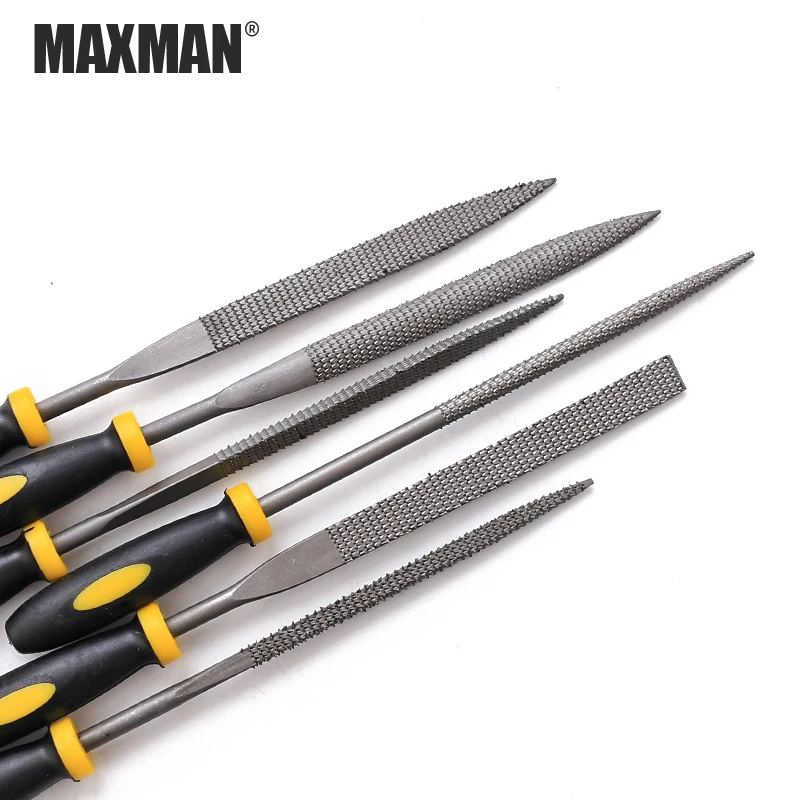 MAXMAN 6 шт. три модели металлических пилок мини ассорти набор алмазных иголок