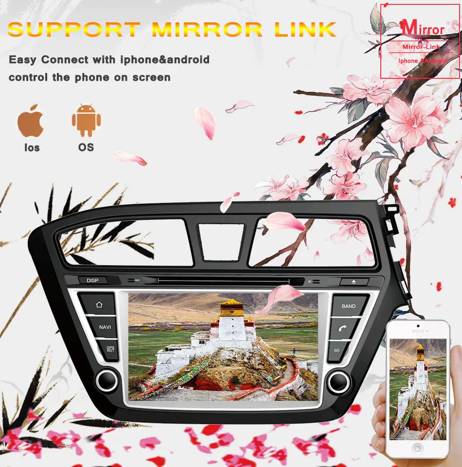 2 Din Android 9,0 автомобильный dvd-плеер для HYUNDAI I20- Восьмиядерный 4 Гб ОЗУ 10880P gps навигация головное устройство стерео система