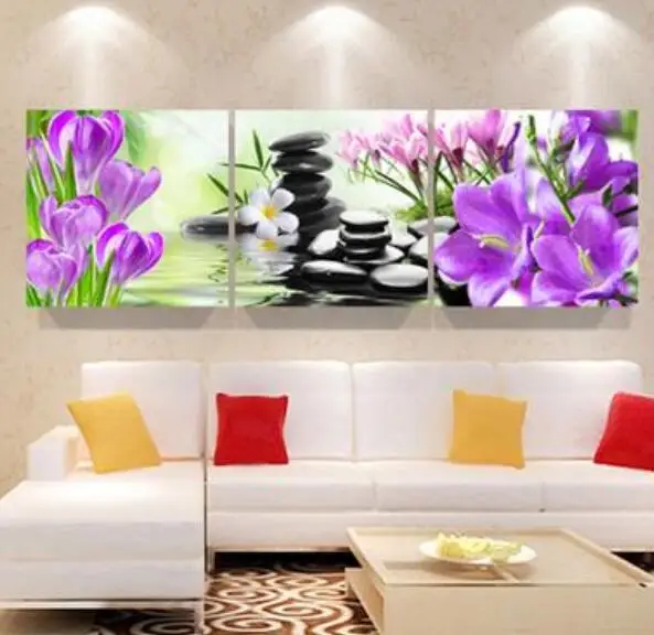 3 Шт. Печати Плаката Холст Стены Искусства Розовые Орхидеи Unframed Cuadros Decoracion Картина