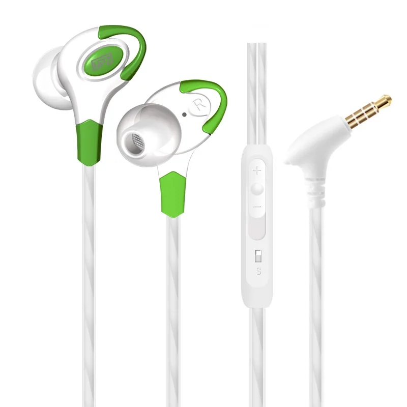 White Green Фирменные YPZ Оригинальные спортивные наушники для бега T600, влагостойкие наушники-вкладыши с микрофоном, разъем 3,5 мм, низкие басы, портативные наушники - Цвет: White Green