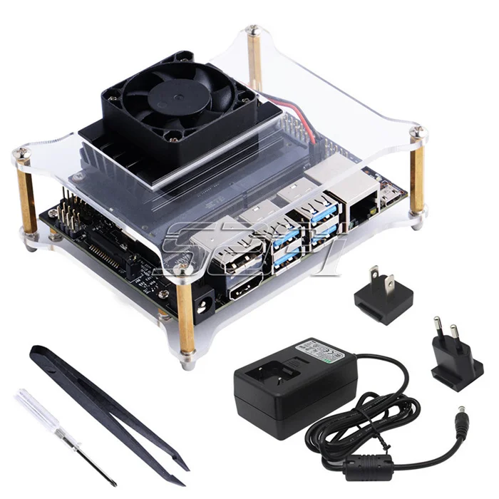 Bundle4 52pi NVIDIA Jetson нано комплект разработчика четырёхъядерный 64-разрядный процессор ARM Процессор 128-интегрированная ядром для artiticial интеллект глубокого обучения AI вычислительная - Цвет: Bundle4