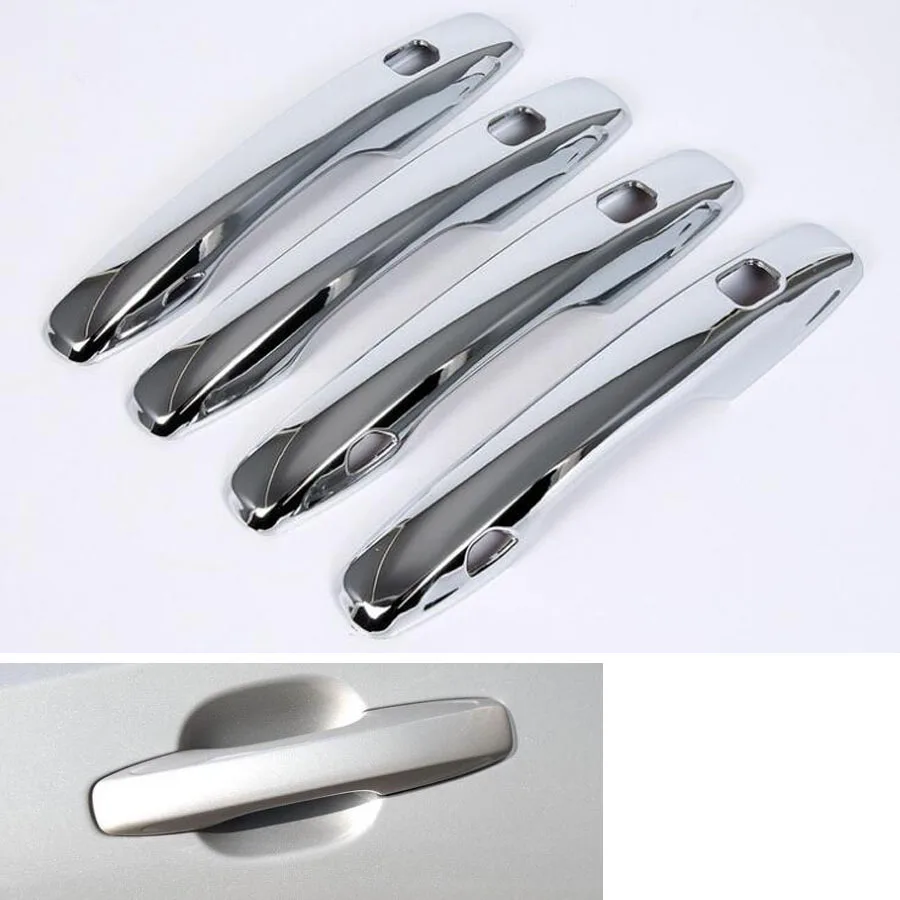 YAQUICKA Chrome ABS 4 шт./компл. Наружная ручка двери автомобиля Обложка отделка стикер для