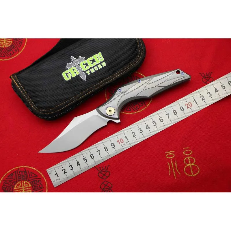 Оригинальный складной нож Yanyue Green thorn лезвие M390 TC4 титановая рукоятка 3D | Ножи -33009168377
