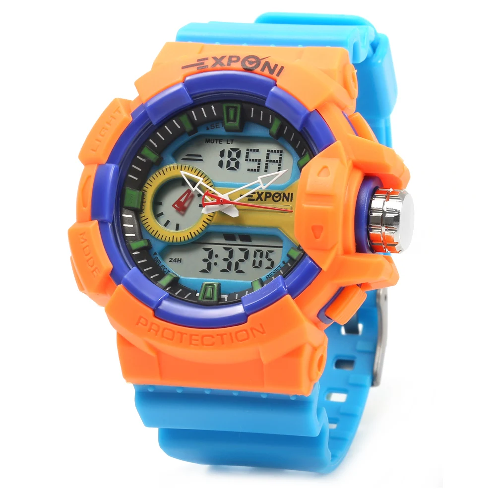 

Watch Men Sports Man Wristwatch Quartz Dual Display Boy Clock