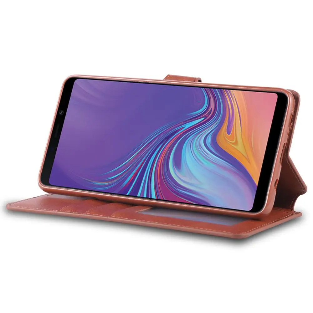 Для samsung Galaxy A9 чехол Роскошный кожаный книжка с бумажником A9s 2018 крышка отделением