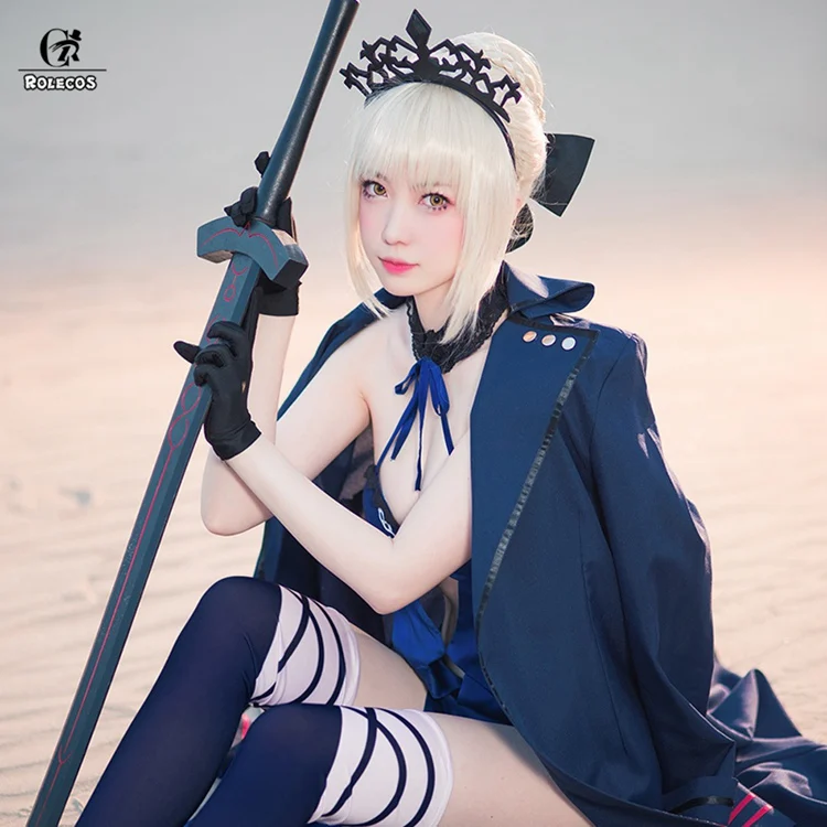 ROLECOS Altria Pendragon Saber Косплей головные уборы Saber Crown черная заколка для волос игра Fate Аниме Косплей головные уборы