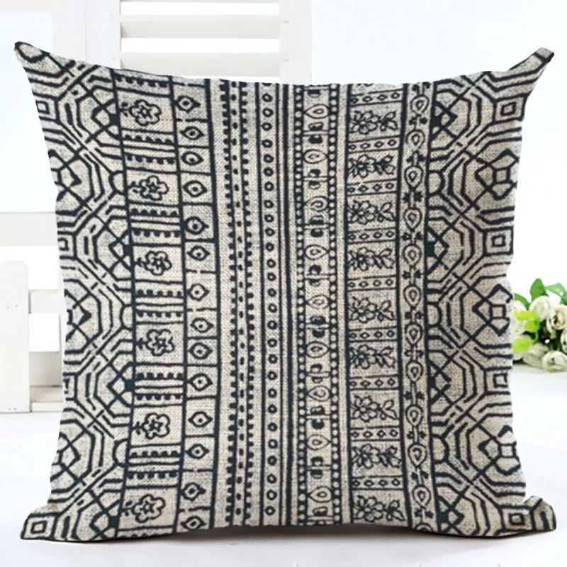 Горячая Распродажа Чехол на подушку с геометрическим узором в стиле ретро