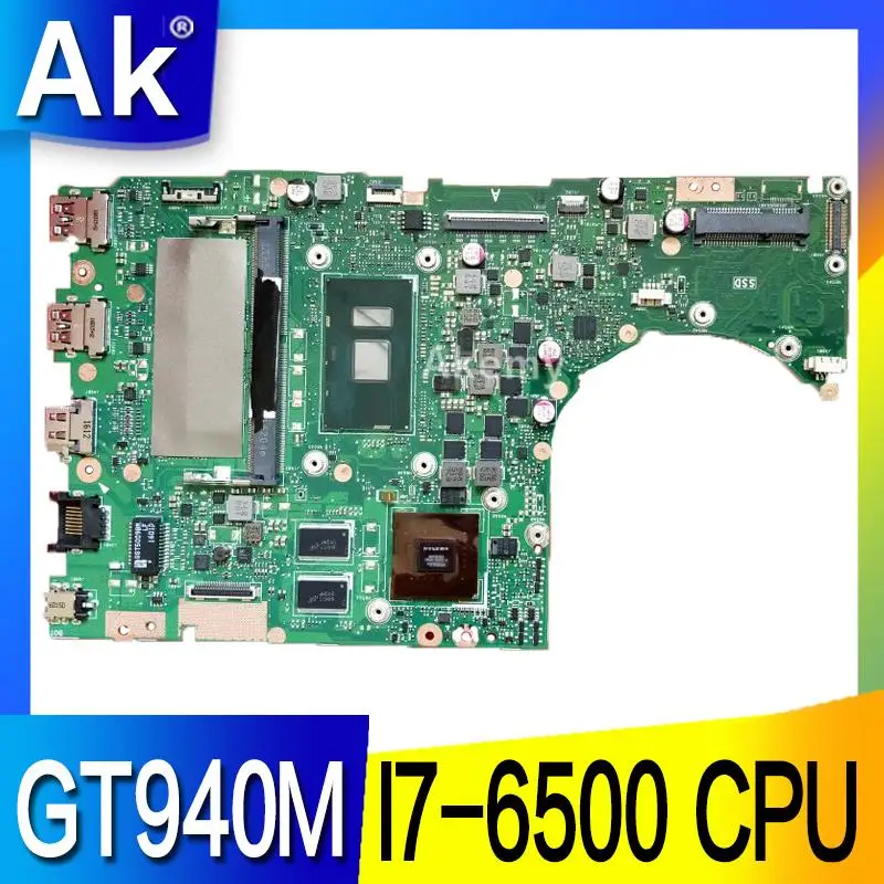 

AK K401UB Laptop motherboard I7-6500 CPU GT940M For Asus K401U A401UB K401UQ Test mainboard K401UB motherboard test 100% ok