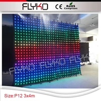 dj led wholesale party rental equipment p120mm led curtain 3m high x 4m width standard screen dimension drop cloth