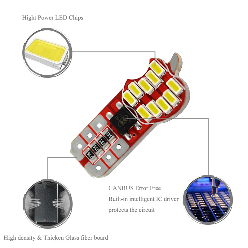 10x супер яркий T10 W5W 168 4014 CREE чип 12В Автомобильный LED авто зазор Двери Чтения