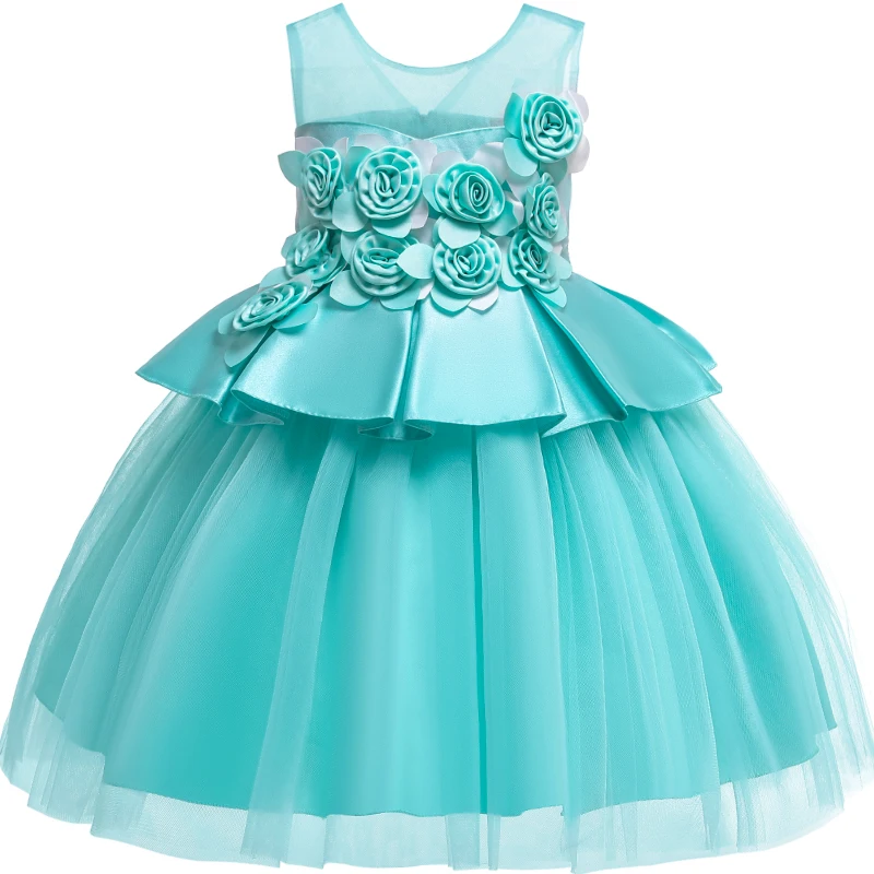 Toddler Kids Baby Girls Summer Dresses Tutu Flower Party Prom Costume Girl Pageant Wedding Evening Dress 3 4 5 6 7 8 9 10 Years | Детская